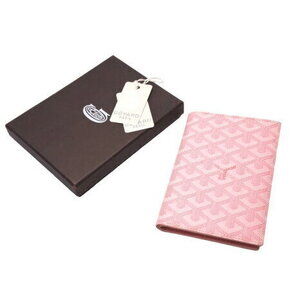 Goyard bifold wallet herringbone Goyardine canvas pink